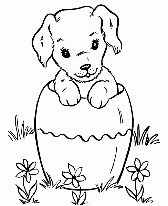 A Puppy Coloring Pages | Top Coloring Pages