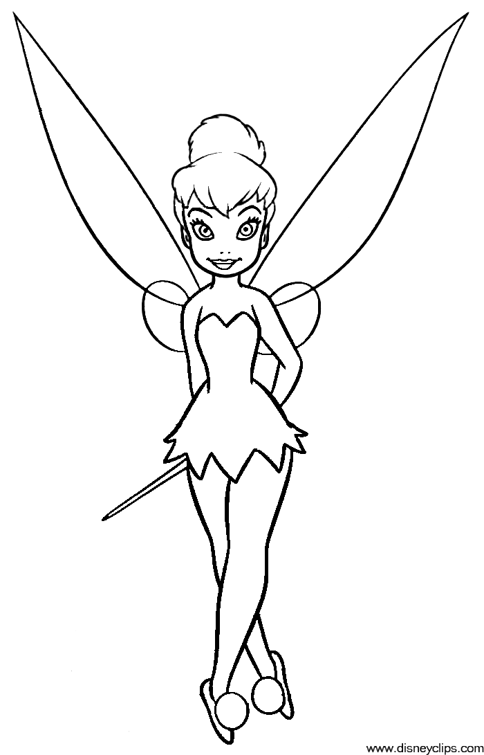 Peter Pan and Tinkerbell Coloring Pages 2 - Disney Kids' Games