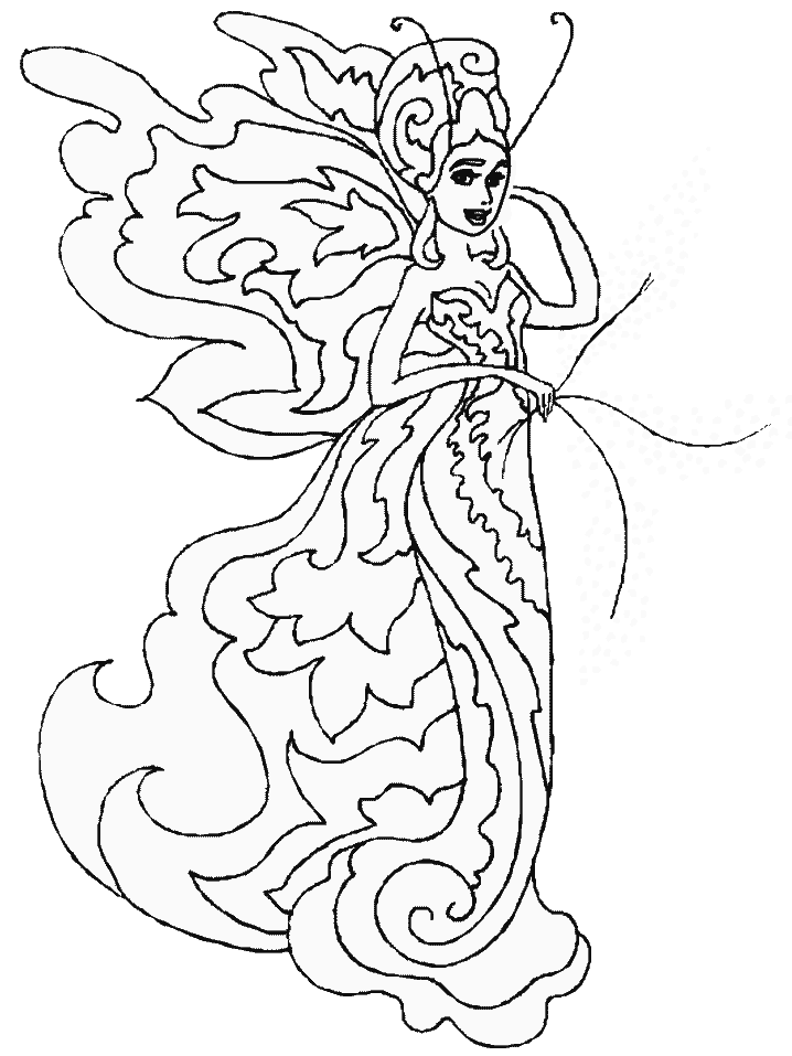 fairy fantasy coloring pages book