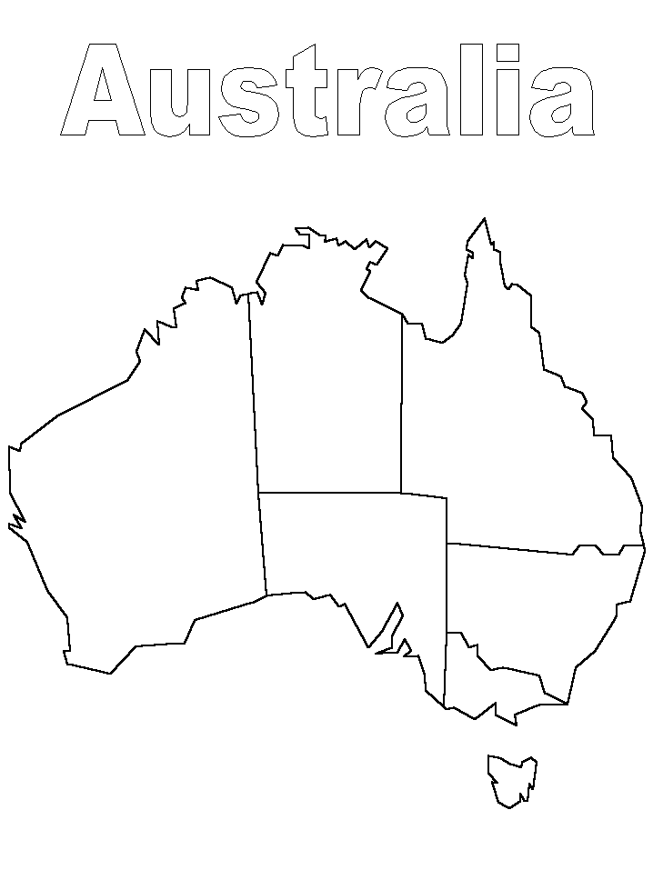 Flag Australia Coloring Pages & Coloring Book