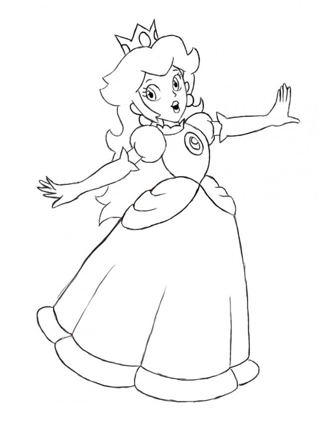 Princess Peach Colouring Pages 150236 Princess Daisy Coloring Pages