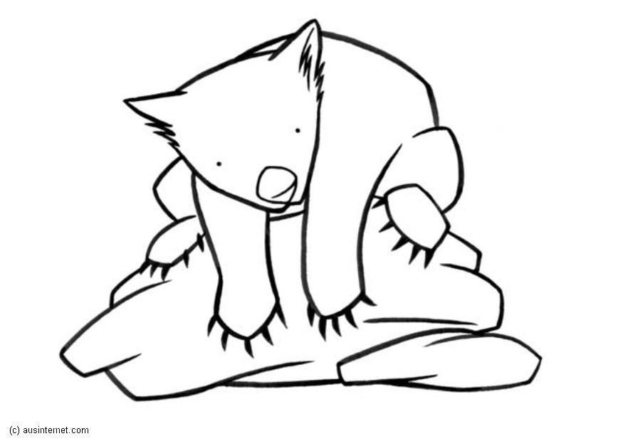 Coloring page wombat - img 5609.