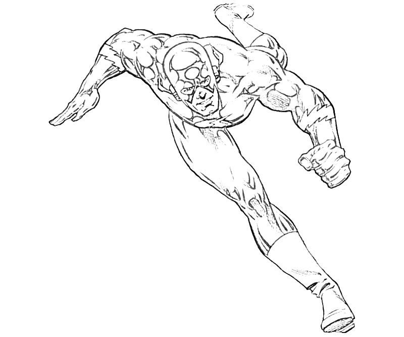 flash super hero Colouring Pages