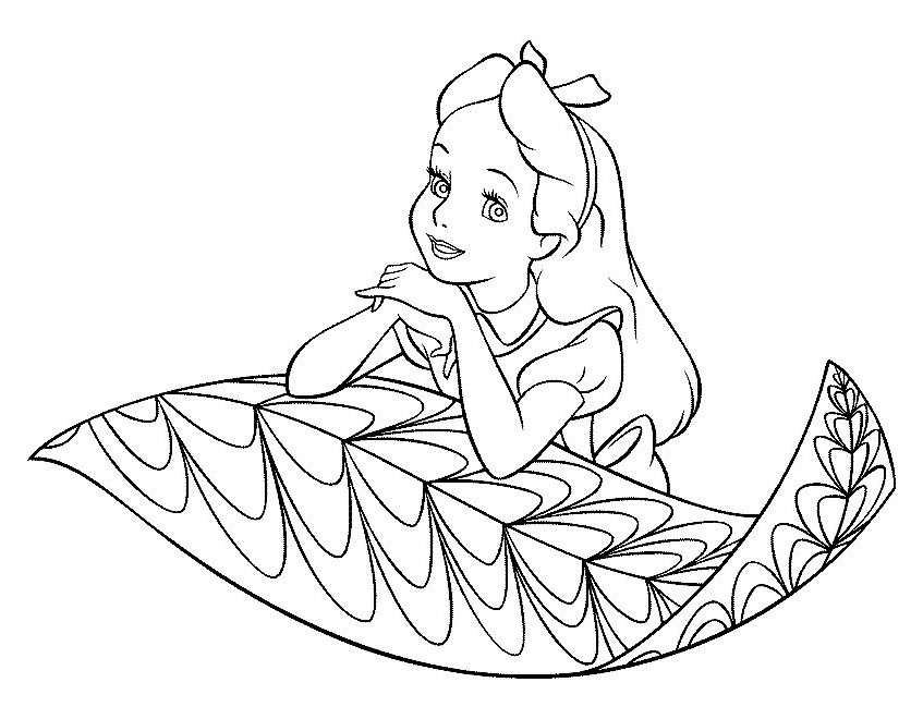 Alice-in-wonderland-coloring-page-1 | Free Coloring Page Site