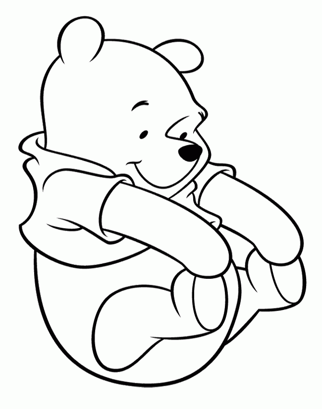 Winnie The Pooh Coloring Pages : Winnie The Pooh Kidding Happy 