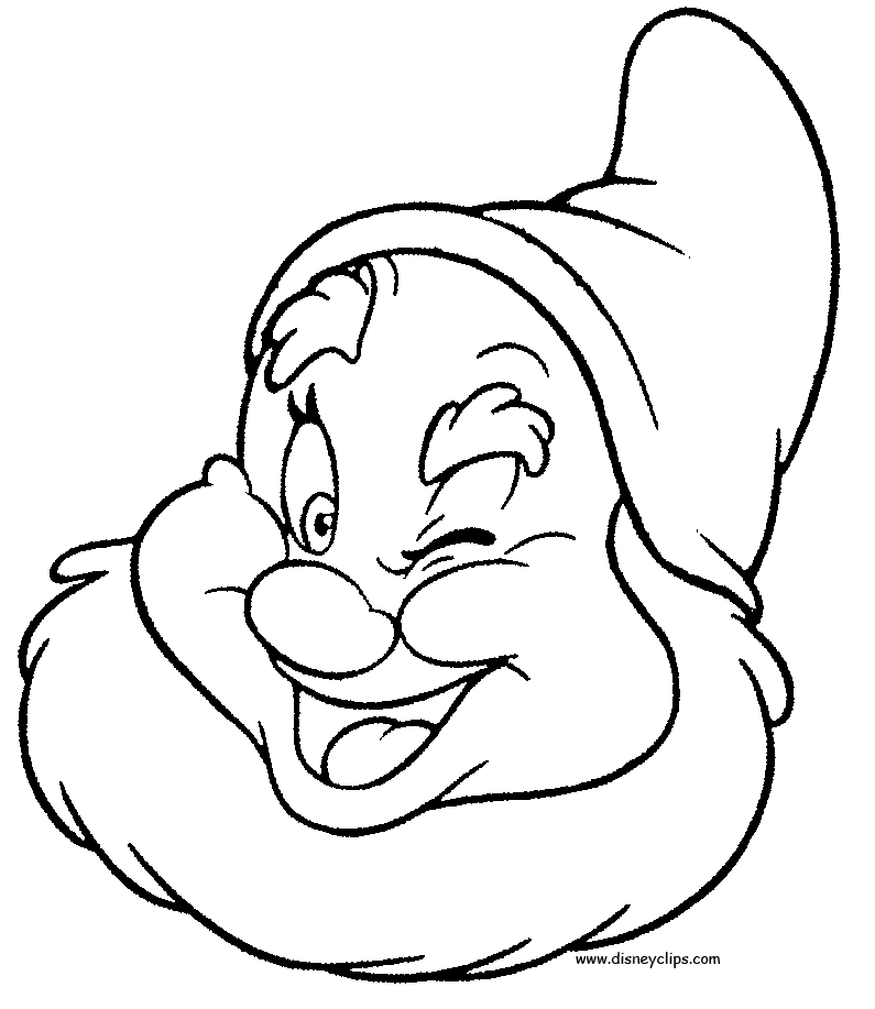 Snow White and the Seven Dwarfs Coloring Pages 2 - Disney Kids' Games