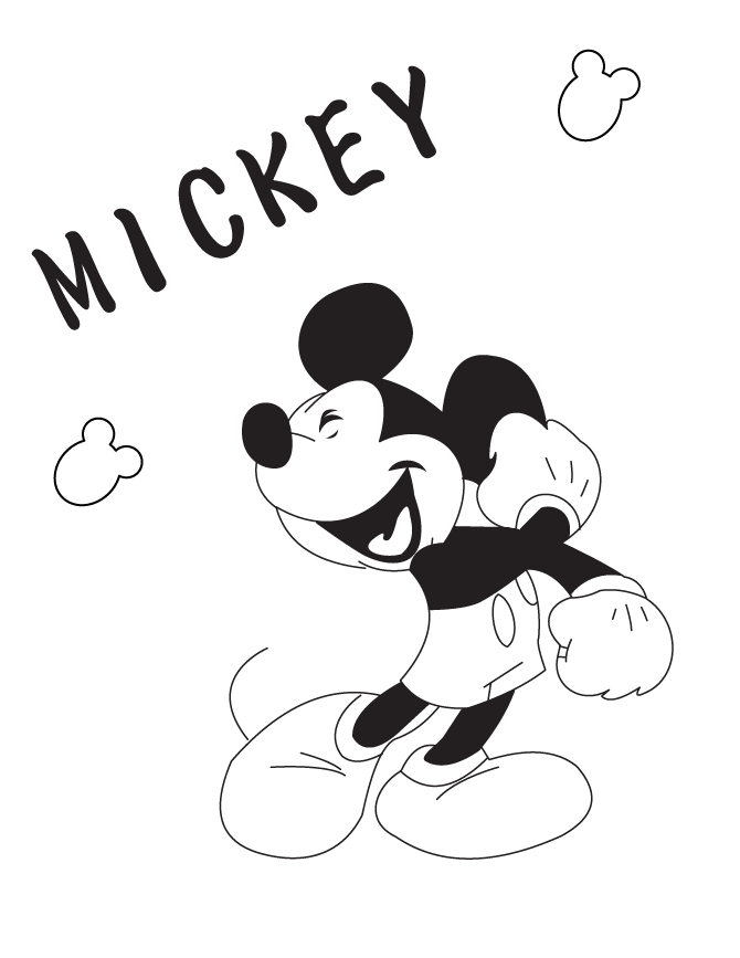 Free Printable Mickey Mouse Coloring Pages | H & M Coloring Pages