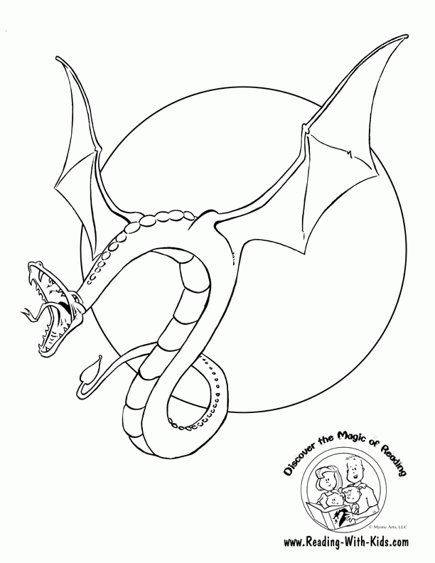 Fantasy and Dragon Coloring Pages