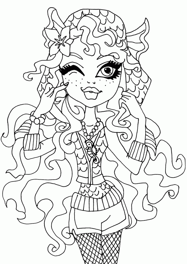 Pictures Monster High Lagoona Blue Coloring Pages - Monster High 