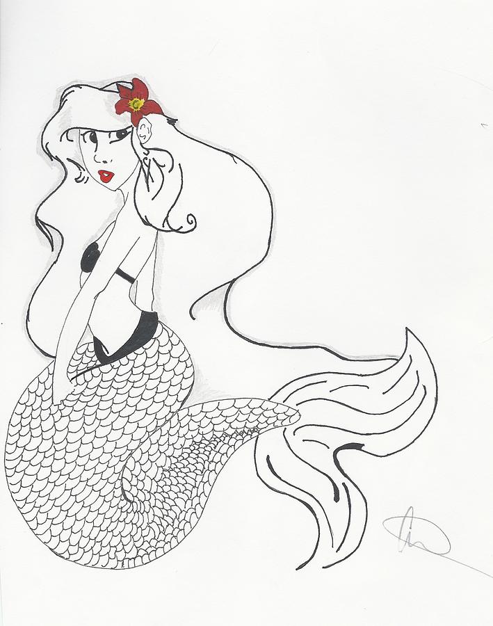 The Little Mermaid by Michelle Cruz - The Little Mermaid Drawing 