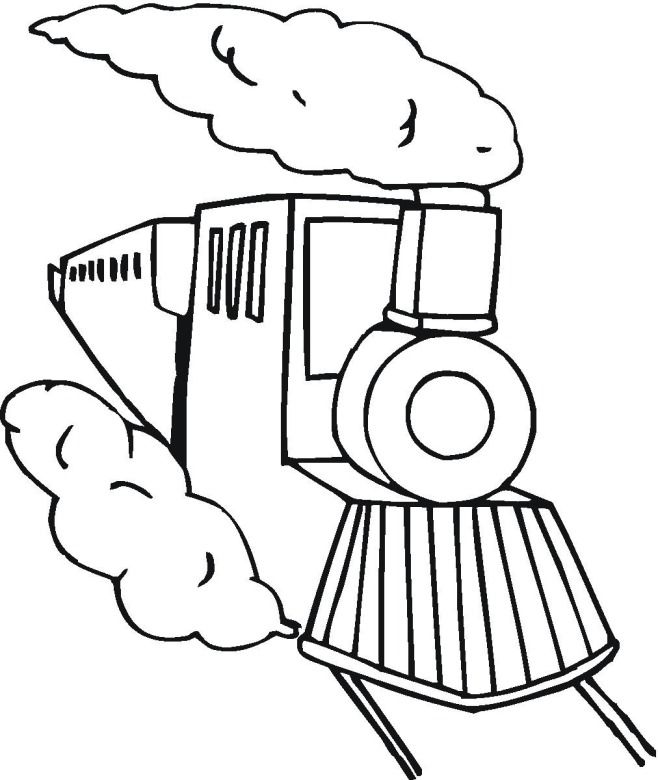 Modern Train - Train Coloring Pages : Coloring Pages for Kids 