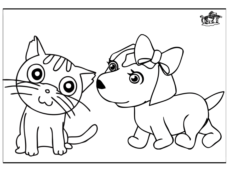 Cats And Dogs Coloring Pages 431 | Free Printable Coloring Pages