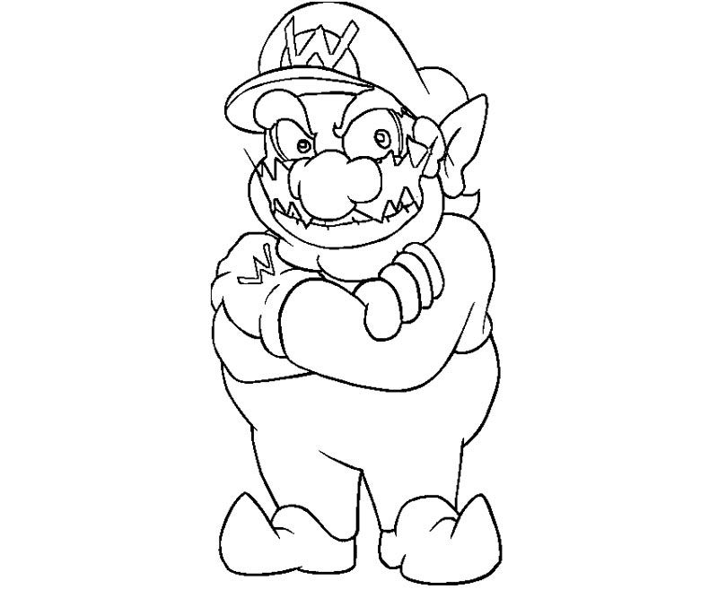 Wario Printable Coloring Pages