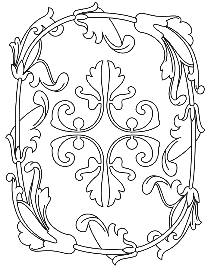 Medieval Coloring Page | Medieval Pattern 1