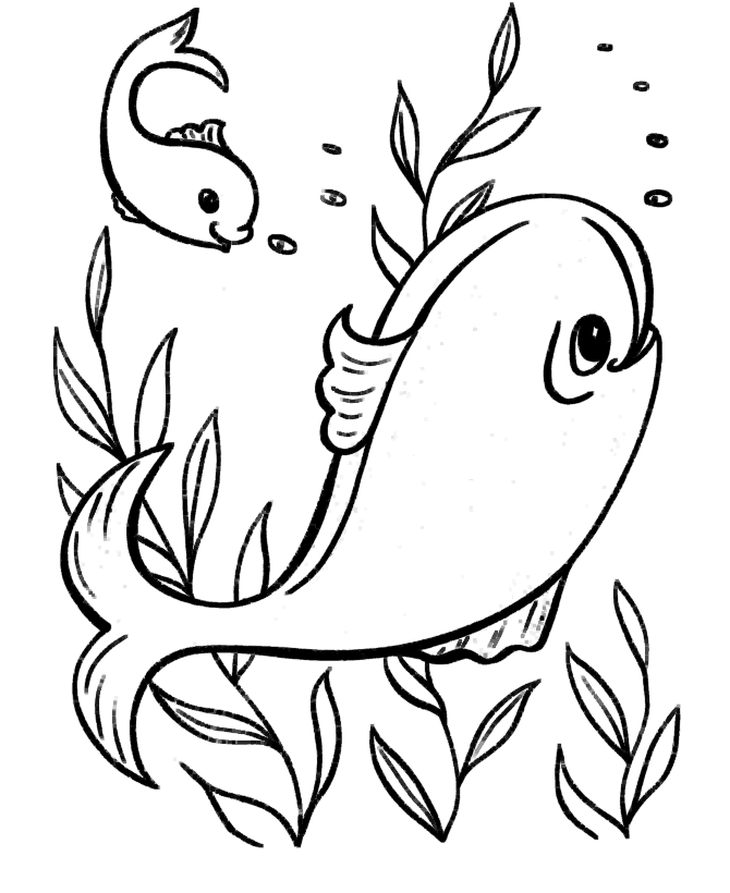 Ocean Background Coloring Page