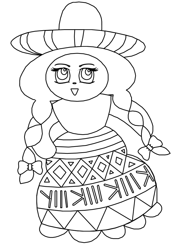 Mexico 1 Countries Coloring Pages & Coloring Book