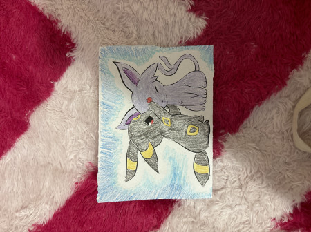 Umbreon Coloring Page For Kids And For Adults - Colored by Bella (12), from US