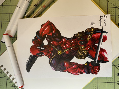 Marvel Deadpool Printable Coloring Page - Colored by Triki (41 - 60), from US