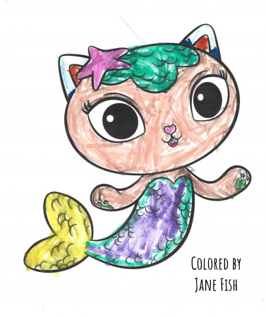 MerCat Coloring Page - Free Printable Coloring Pages for Kids