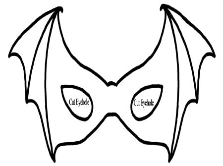 Halloween Bat Mask Coloring Page - Free Printable Coloring Pages for Kids