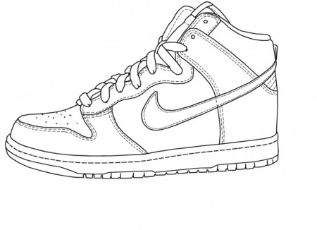 Nike shoes coloring book to print and online