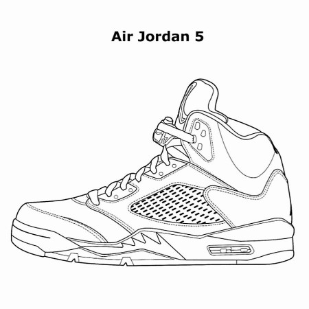 Air Jordan Coloring Pages posted by Sarah Thompson
