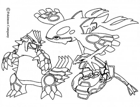 Pokemon Groudon - Coloring Pages for Kids and for Adults