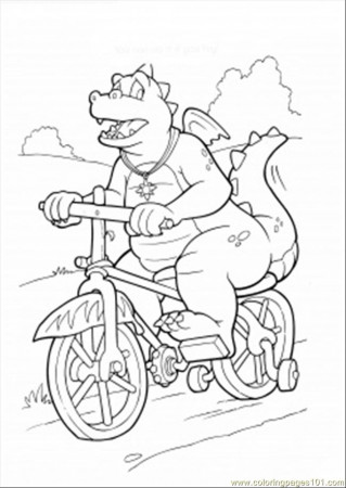 On The Bike Coloring Page Coloring Page - Free Bikes Coloring ...