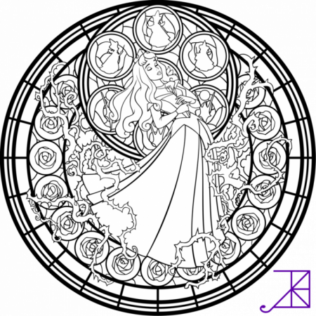 Amazon Stained Glass Coloring Book Pages For Adults Disney William ...