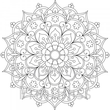 Flower Mandala Printable Coloring Page - Etsy | Abstract coloring pages, Mandala  coloring pages, Mandala coloring books