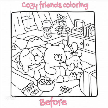 Cozy Friends Coloring: Share Your ...