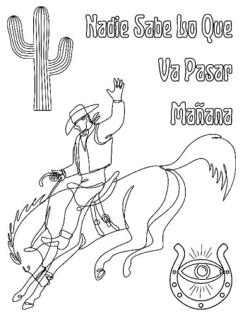 Nadie Sabe Lo Que Va Pasar Mañana - Bad Bunny Coloring Page