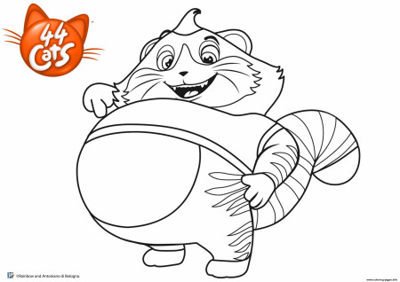 Polpetta Cat From 44 Cats Coloring Pages Printable