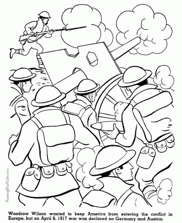 US Enters War - American history coloring page for kid 086 | Coloring pages,  Coloring books, Veterans day coloring page
