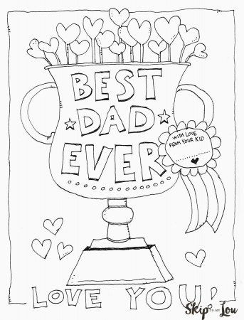 Dad Coloring Page for the BEST Dad - Skip to my Lou | Fathers day coloring  page, Father's day printable, Fathers day art
