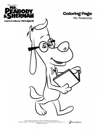 Free Coloring Pages Mr. Peabody & Sherman #PeabodyInsiders