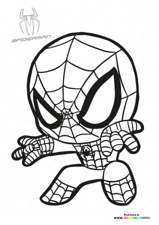Cute little Spiderman - Coloring Pages ...