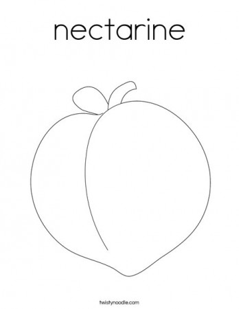 nectarine Coloring Page - Twisty Noodle