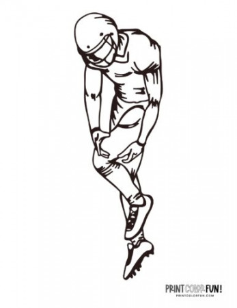 14 football player coloring pages: Free sports printables, at  PrintColorFun.com
