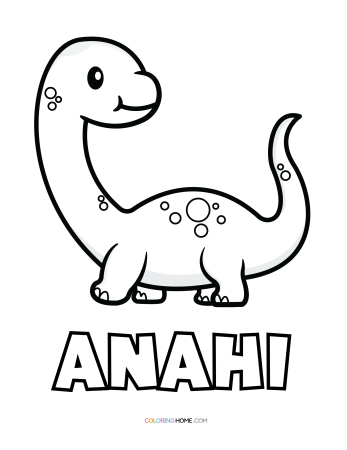 Anahi dinosaur coloring page