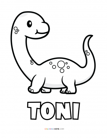 Toni dinosaur coloring page