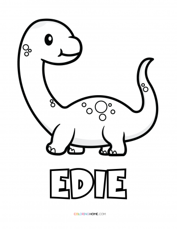Edie dinosaur coloring page