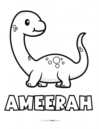 Ameerah dinosaur coloring page