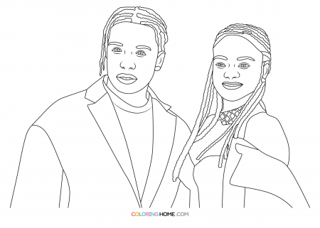 ASAP Rocky coloring page