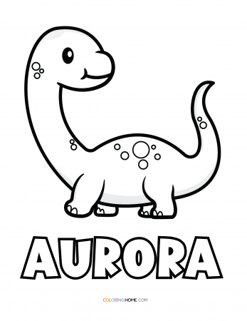 Aurora dinosaur coloring page