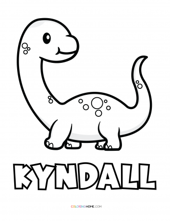 Kyndall dinosaur coloring page
