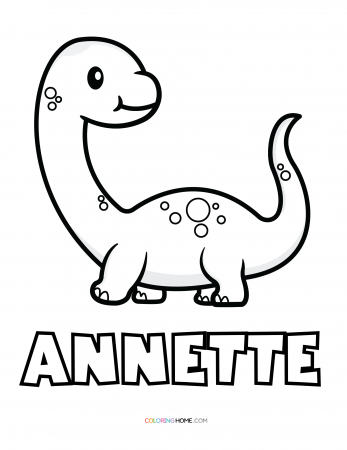 Annette dinosaur coloring page