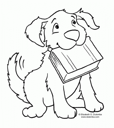Easy Dog Coloring Pages For Girls Coloring Pages Dogs Coloring ...