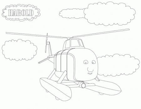 Harold The Helicopter Coloring Page