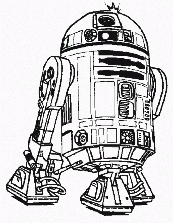 Robot R2-D2 Star Wars Coloring Page